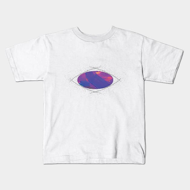 Painting in Eye Kids T-Shirt by OssiesArt